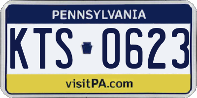 PA license plate KTS0623