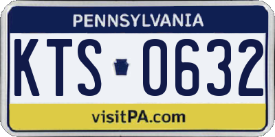 PA license plate KTS0632