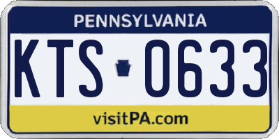 PA license plate KTS0633