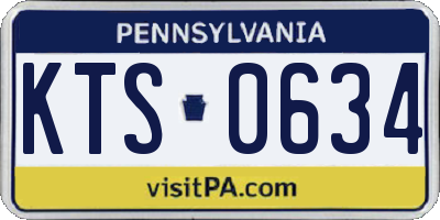 PA license plate KTS0634