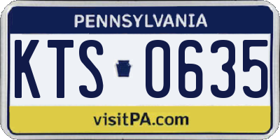 PA license plate KTS0635
