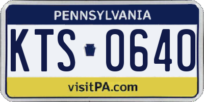 PA license plate KTS0640