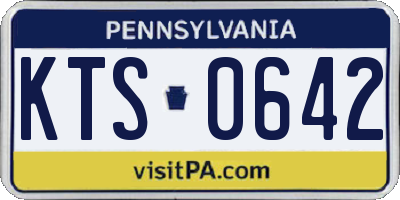 PA license plate KTS0642