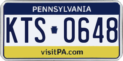 PA license plate KTS0648