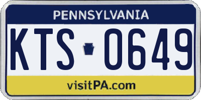 PA license plate KTS0649