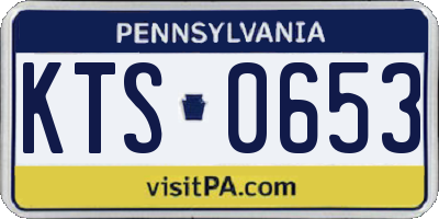 PA license plate KTS0653