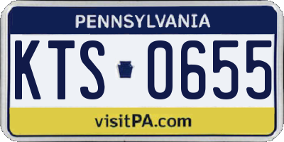 PA license plate KTS0655