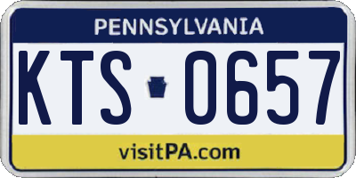 PA license plate KTS0657