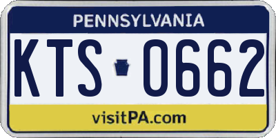 PA license plate KTS0662