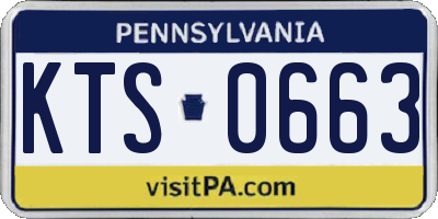 PA license plate KTS0663