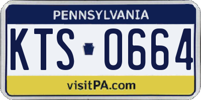 PA license plate KTS0664