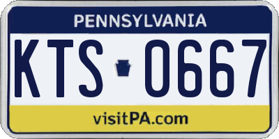 PA license plate KTS0667