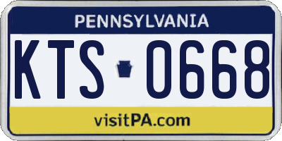 PA license plate KTS0668