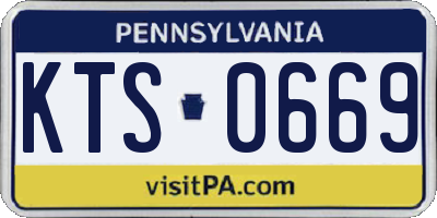 PA license plate KTS0669
