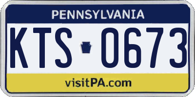 PA license plate KTS0673