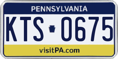 PA license plate KTS0675
