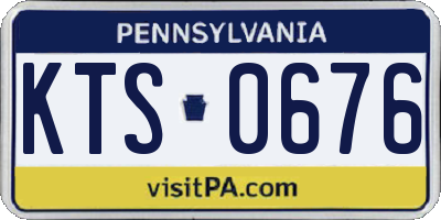 PA license plate KTS0676