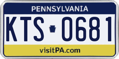 PA license plate KTS0681
