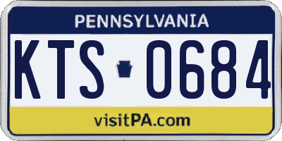PA license plate KTS0684