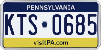 PA license plate KTS0685