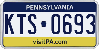 PA license plate KTS0693