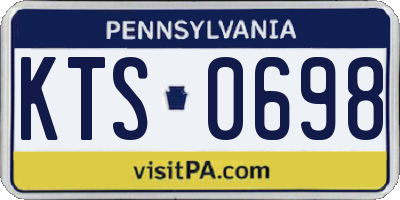PA license plate KTS0698