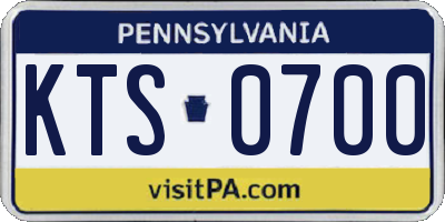 PA license plate KTS0700