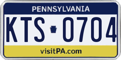 PA license plate KTS0704