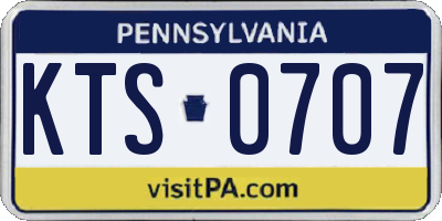 PA license plate KTS0707