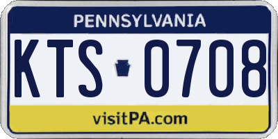 PA license plate KTS0708