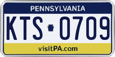 PA license plate KTS0709