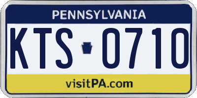 PA license plate KTS0710