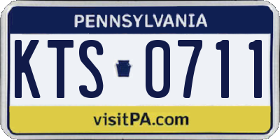 PA license plate KTS0711