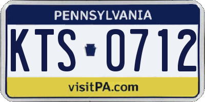 PA license plate KTS0712