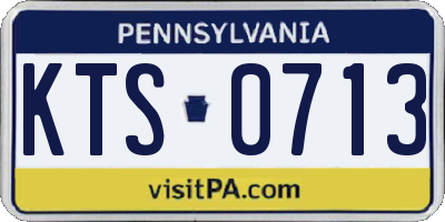 PA license plate KTS0713