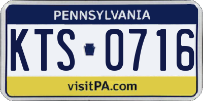 PA license plate KTS0716
