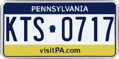 PA license plate KTS0717