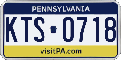 PA license plate KTS0718