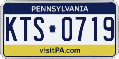 PA license plate KTS0719