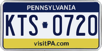 PA license plate KTS0720