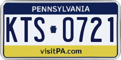 PA license plate KTS0721