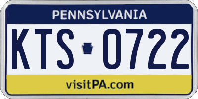 PA license plate KTS0722
