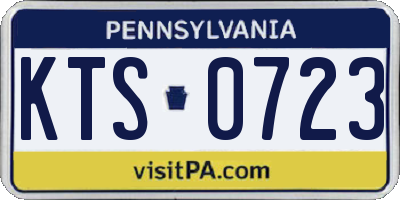 PA license plate KTS0723