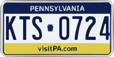 PA license plate KTS0724