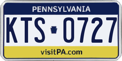 PA license plate KTS0727