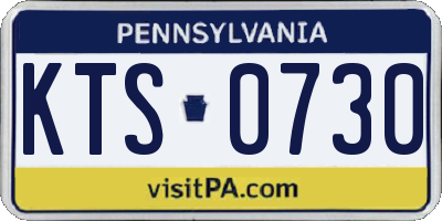 PA license plate KTS0730