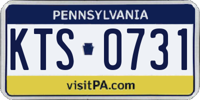 PA license plate KTS0731