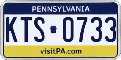 PA license plate KTS0733