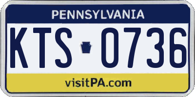 PA license plate KTS0736