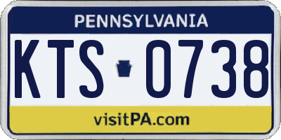 PA license plate KTS0738